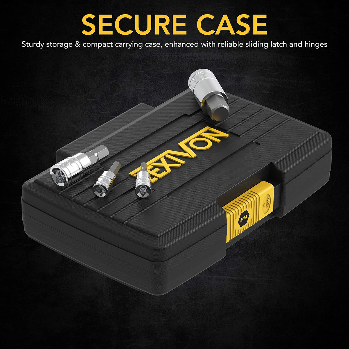 LEXIVON drive sockets chrome vanadium for strong turning power