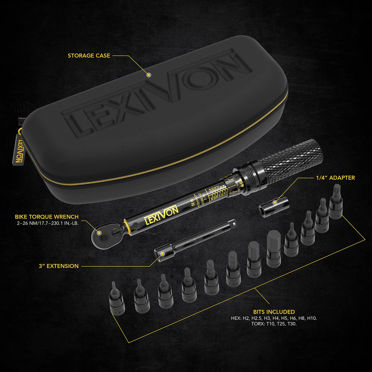 LEXIVON dual-direction click type for quick tightening and safe loosening