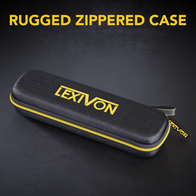 LEXIVON rugged zippered pouch protects the tool during transport and job-site use.