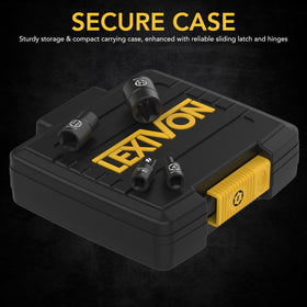 LEXIVON E-TORX sockets E10-E20 sizes—covers larger fasteners with reliable torque.