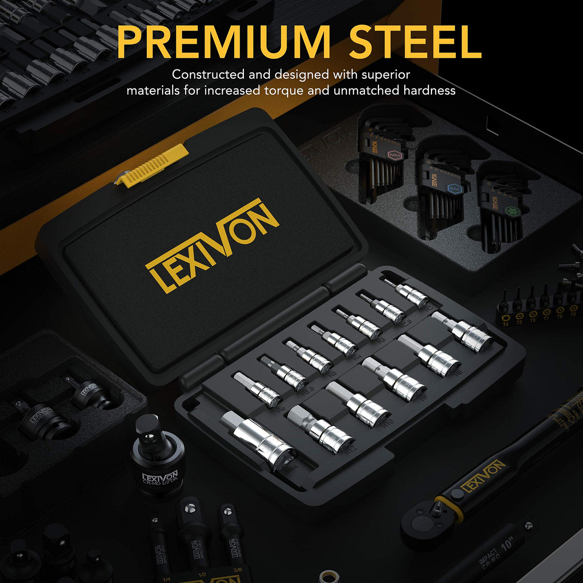 LEXIVON hex bit 2mm for precise metric fasteners