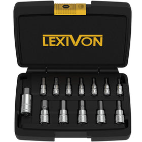 LEXIVON hex bit socket set case for organized storage and quick access