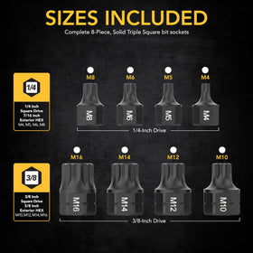 LEXIVON laser-etched sizes on bits speed quick identification