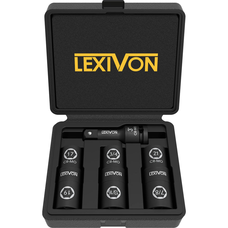 LEXIVON LX-111 flip sockets for quick lug nut changes and tight fits.