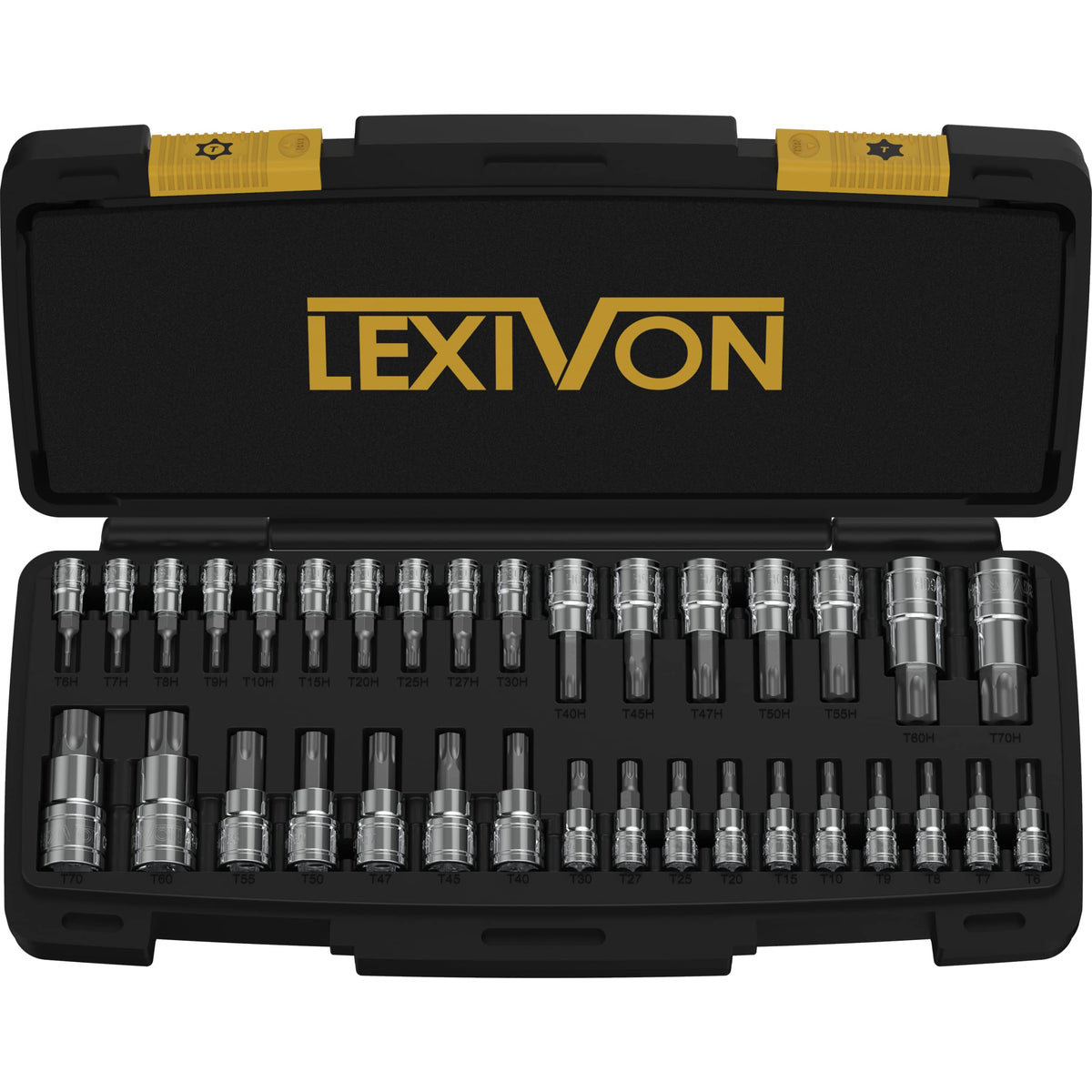 LEXIVON Master Torx socket set close-up showing durable construction.