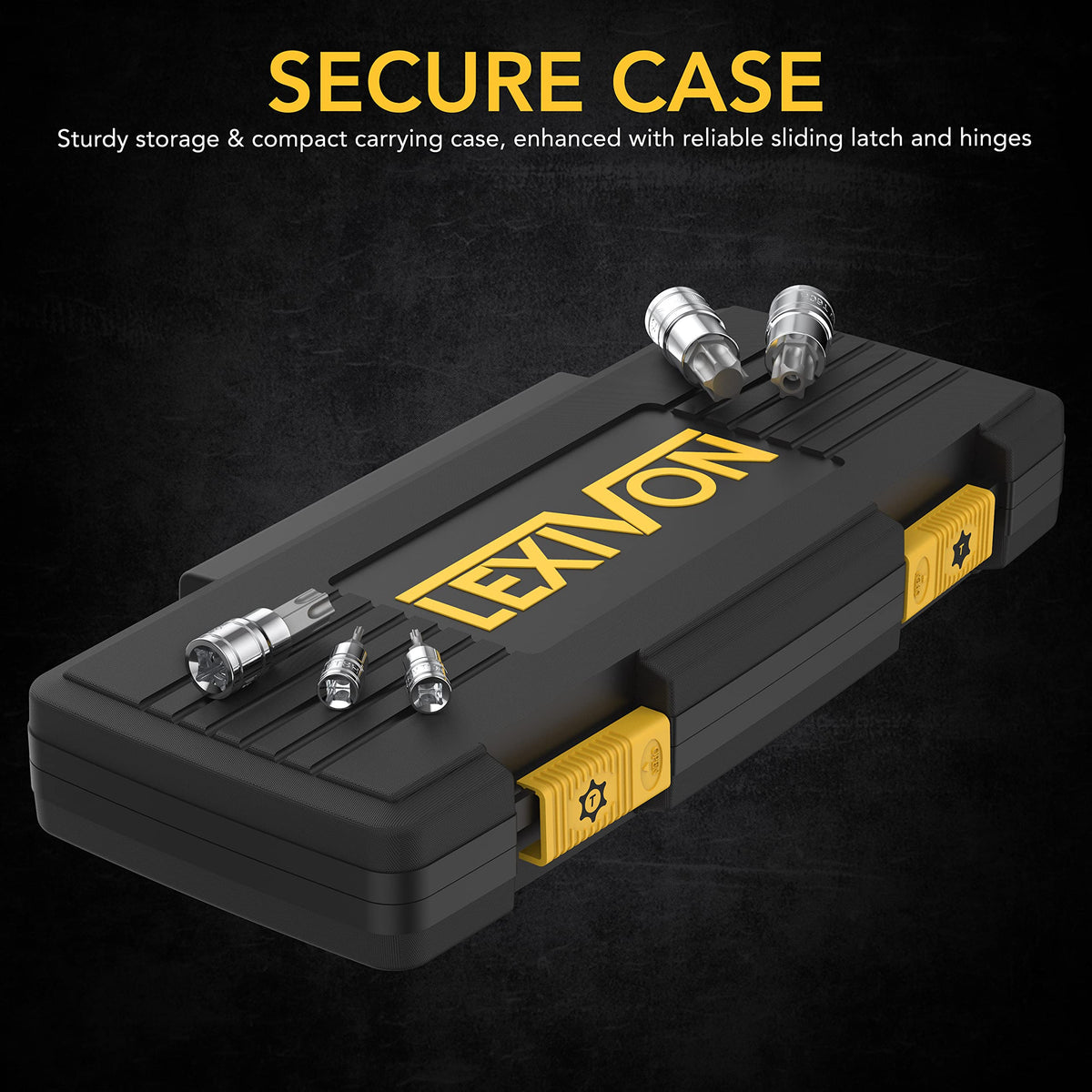 LEXIVON Torx bits with wear-resistant coating for long-lasting performance.