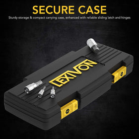 LEXIVON S2 alloy steel bits deliver strong torque and durability.