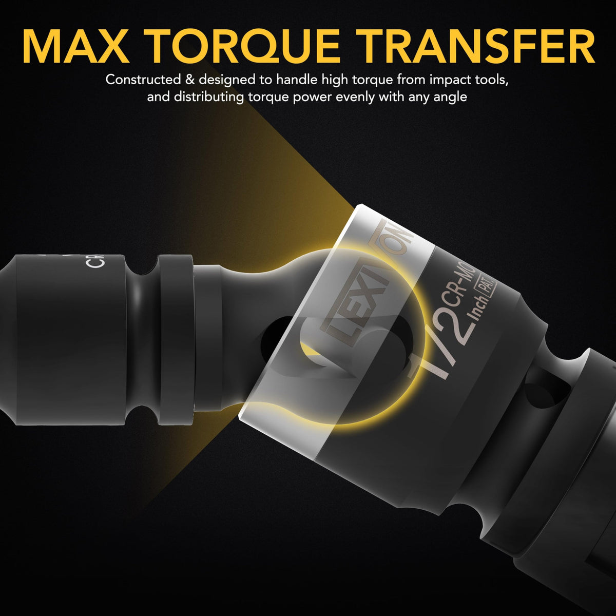 LEXIVON SLIM U-Joint chrome-molybdenum steel construction for high torque
