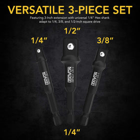 LEXIVON retention-ball socket adapters prevent dropping during heavy use.
