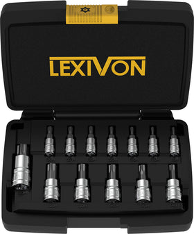 LEXIVON tamper-proof torx bit socket T8H in quarter-drive with precise chamfered ends