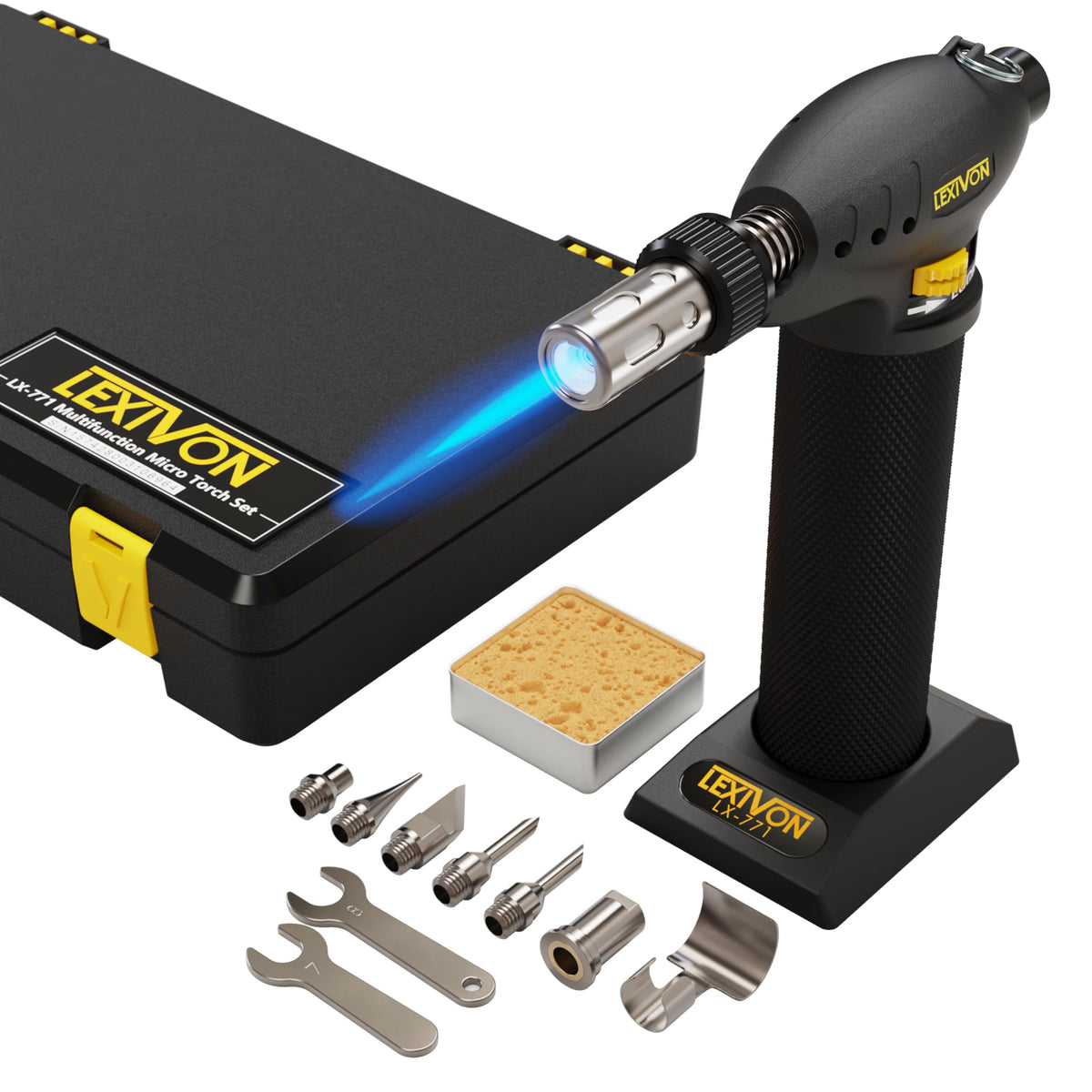 LEXIVON torch in use with detailed heat work on a small piece
