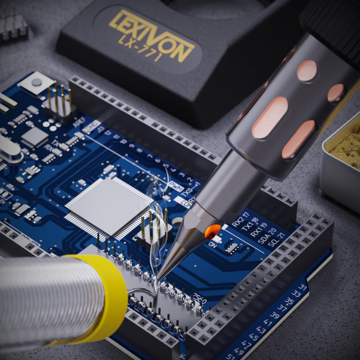 LEXIVON torch in use for metalwork and soldering tasks