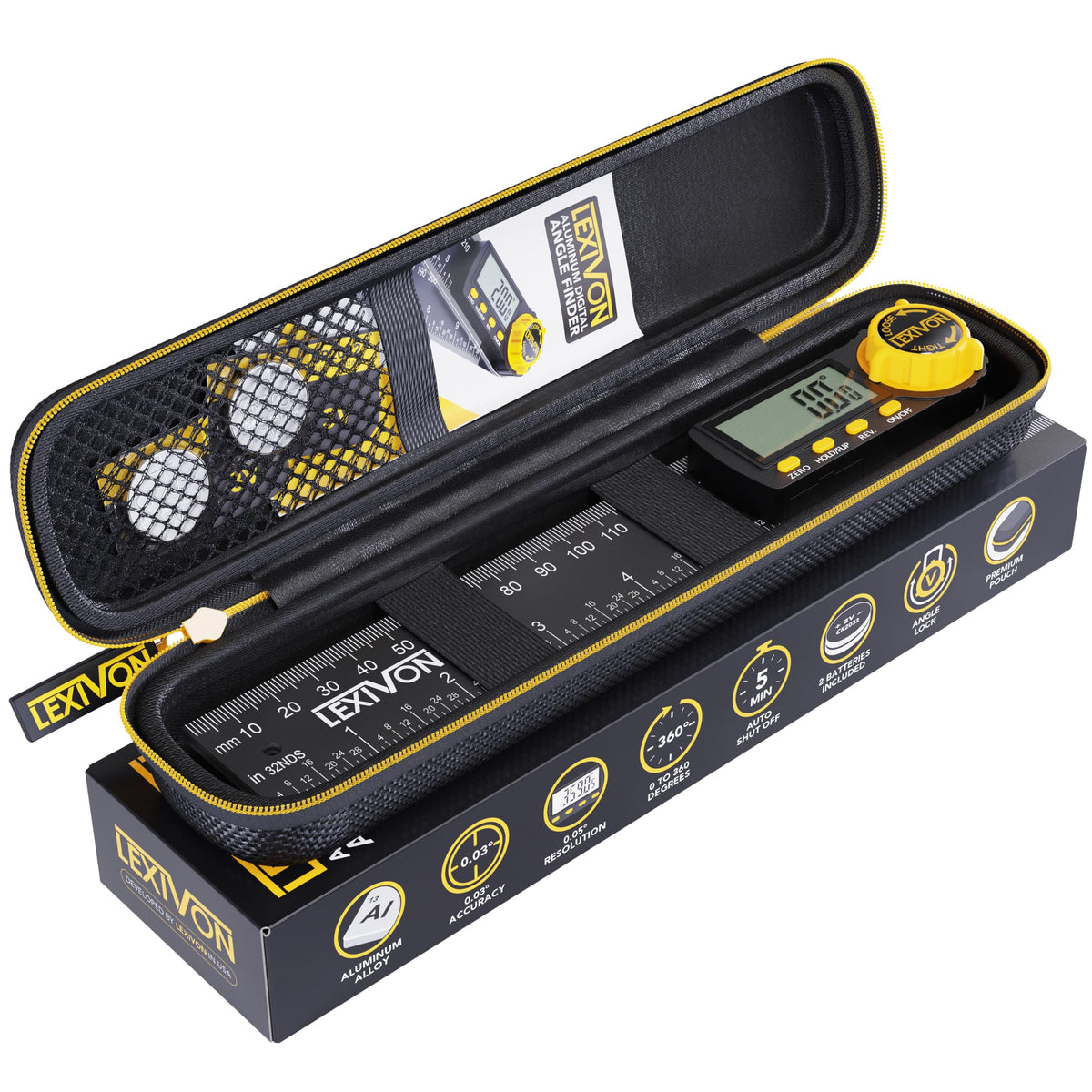 LEXIVON protractor with serial-number QC for consistent reliability
