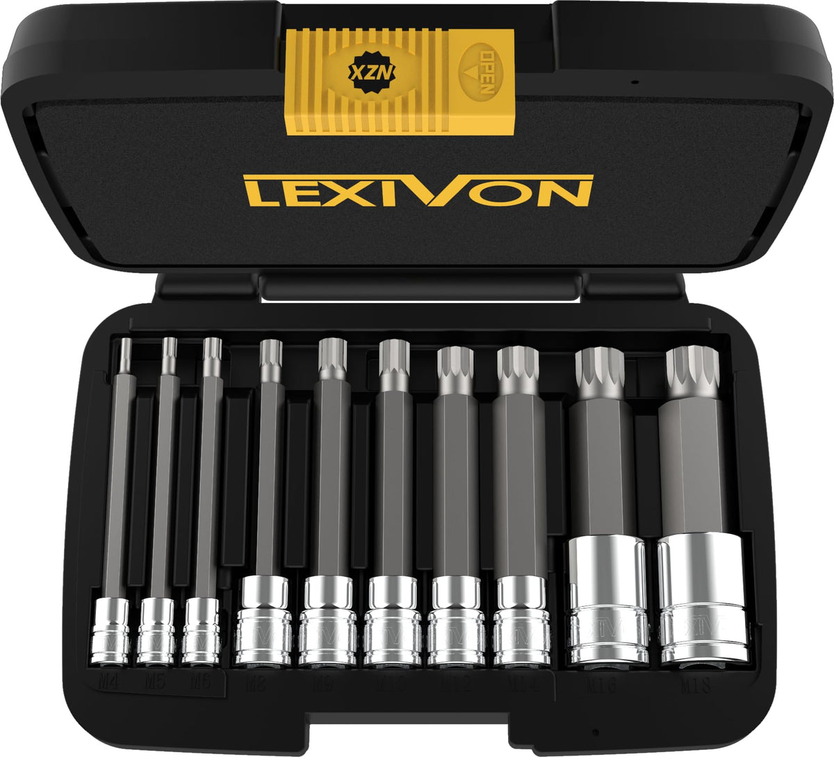 LEXIVON XZN CNC-machined bits show precise, durable performance.