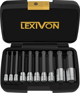 LEXIVON XZN extra-long bits set for hard-to-reach areas.