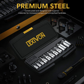 LEXIVON XZN sockets M8–M12 offer durable chrome-vanadium construction.