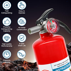 Leyanny 2.5 lb dry powder extinguisher ideal for cars and boats