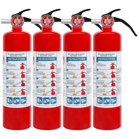 Leyanny 4-pack ABC extinguisher for home use, compact and ready for easy access.