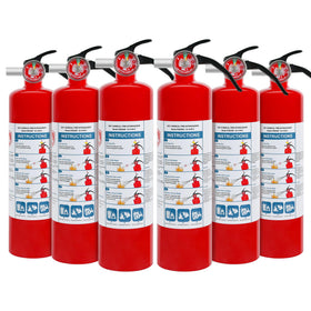 Leyanny 6-pack ABC dry chemical extinguishers for home safety and quick access