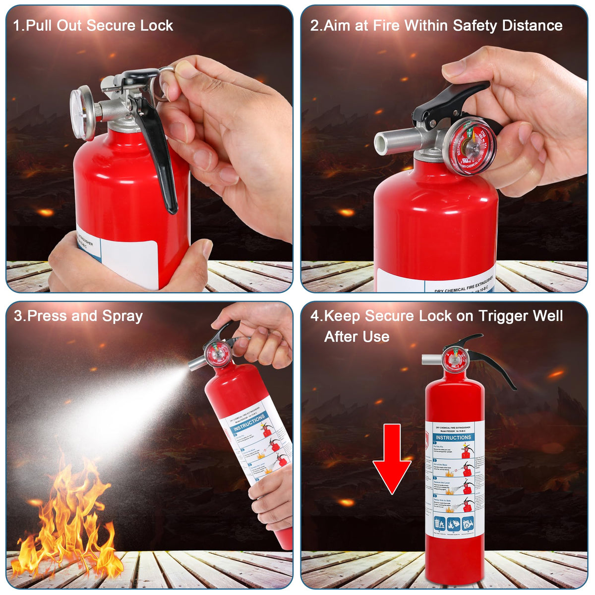 Leyanny extinguisher wall-mount ready for organized, quick access.