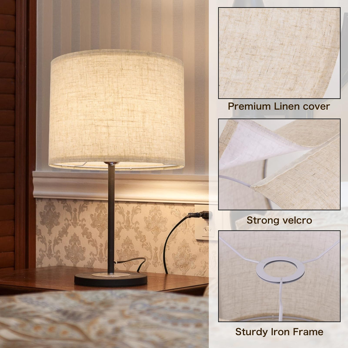 LEYINPEI adapter-ready shade fits multiple lamp types