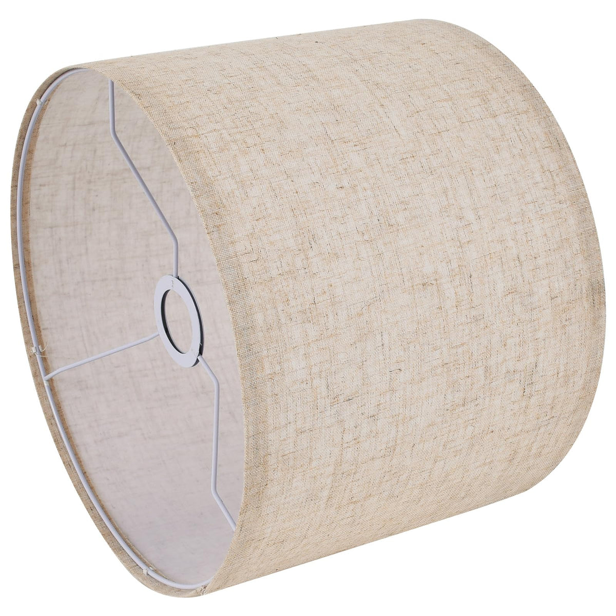 LEYINPEI beige drum lampshade with top and bottom 13in and 10in height for a precise fit