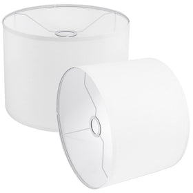 LEYINPEI lamp shade set of 2, white drum design for versatile lamp compatibility