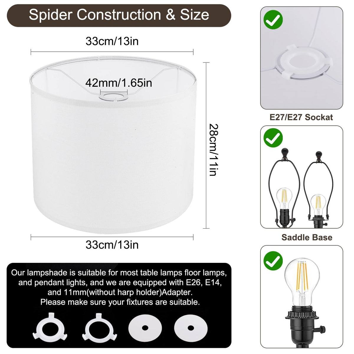 LEYINPEI lampshade easy assembly saves time without tools.