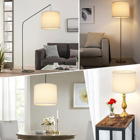 LEYINPEI natural texture white linen provides a refined, contemporary look.