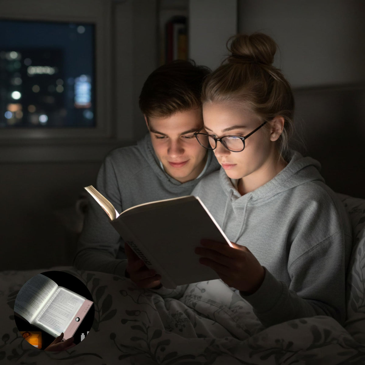 Leylix flat panel lamp with dimmable brightness for page illumination
