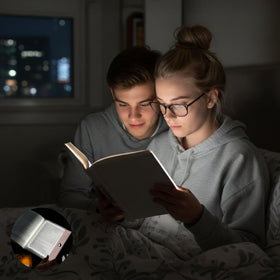Leylix flat panel lamp with dimmable brightness for page illumination
