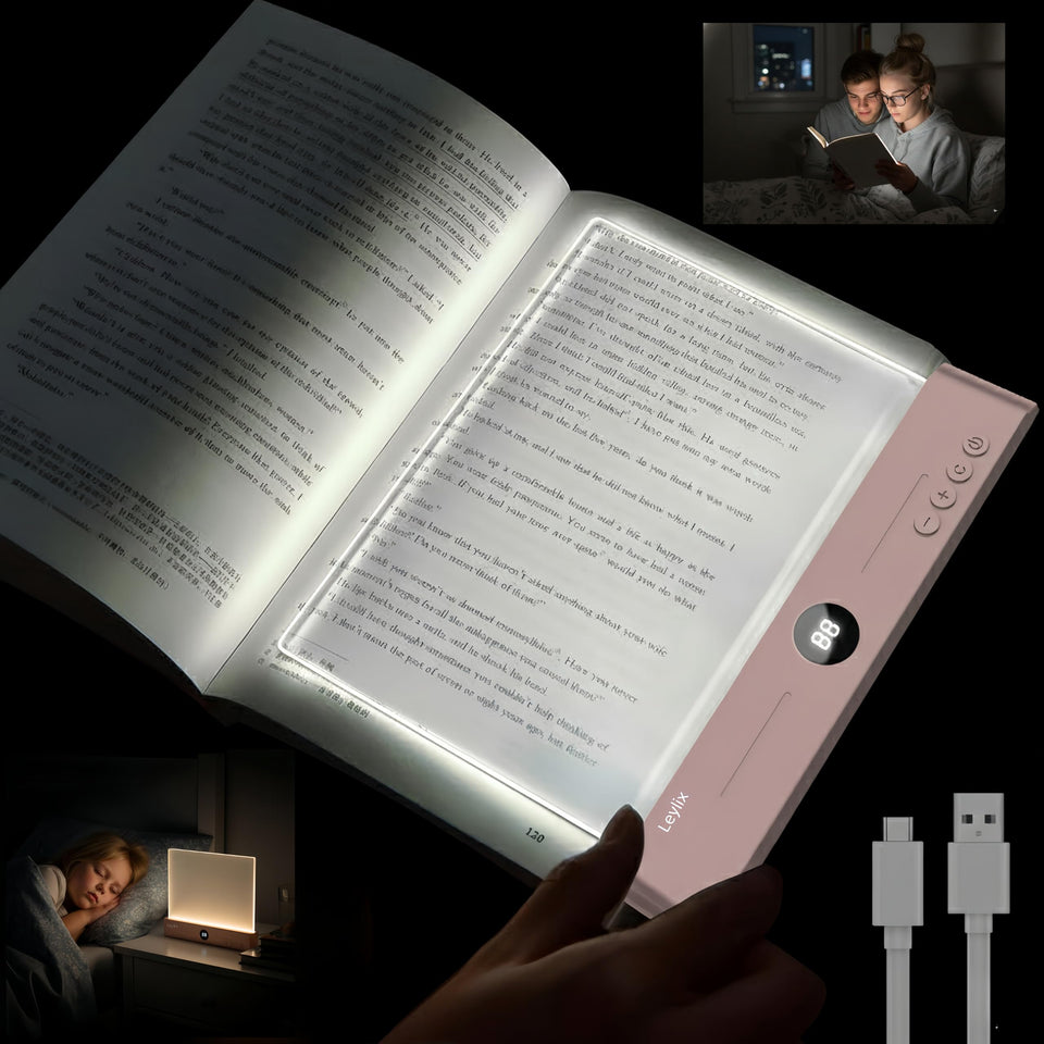Leylix LED Flat Book Light for bed reading, compact and focused for late-night pages.