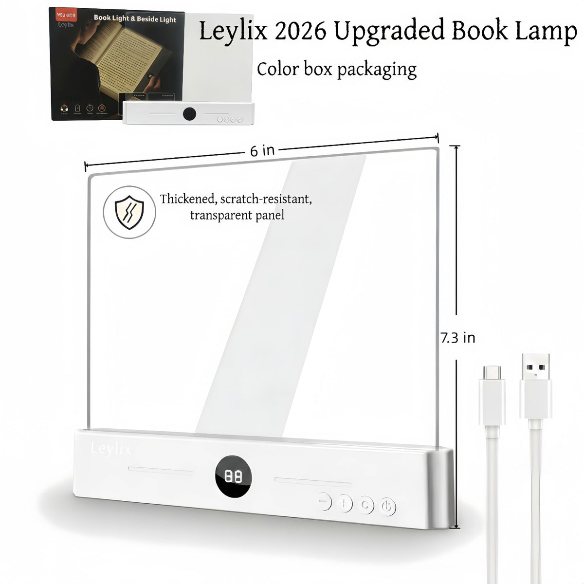 Leylix LED flat book light delivers eye care with flicker-free illumination