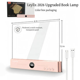 Leylix LED Flat Book Light provides eye-friendly, flicker-free illumination.