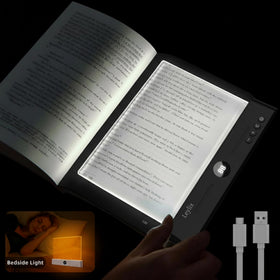 Leylix LED flat book light in night mode for cozy low-light reading