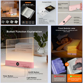 Leylix LED Flat Book Light warm tone creates a relaxing evening glow.