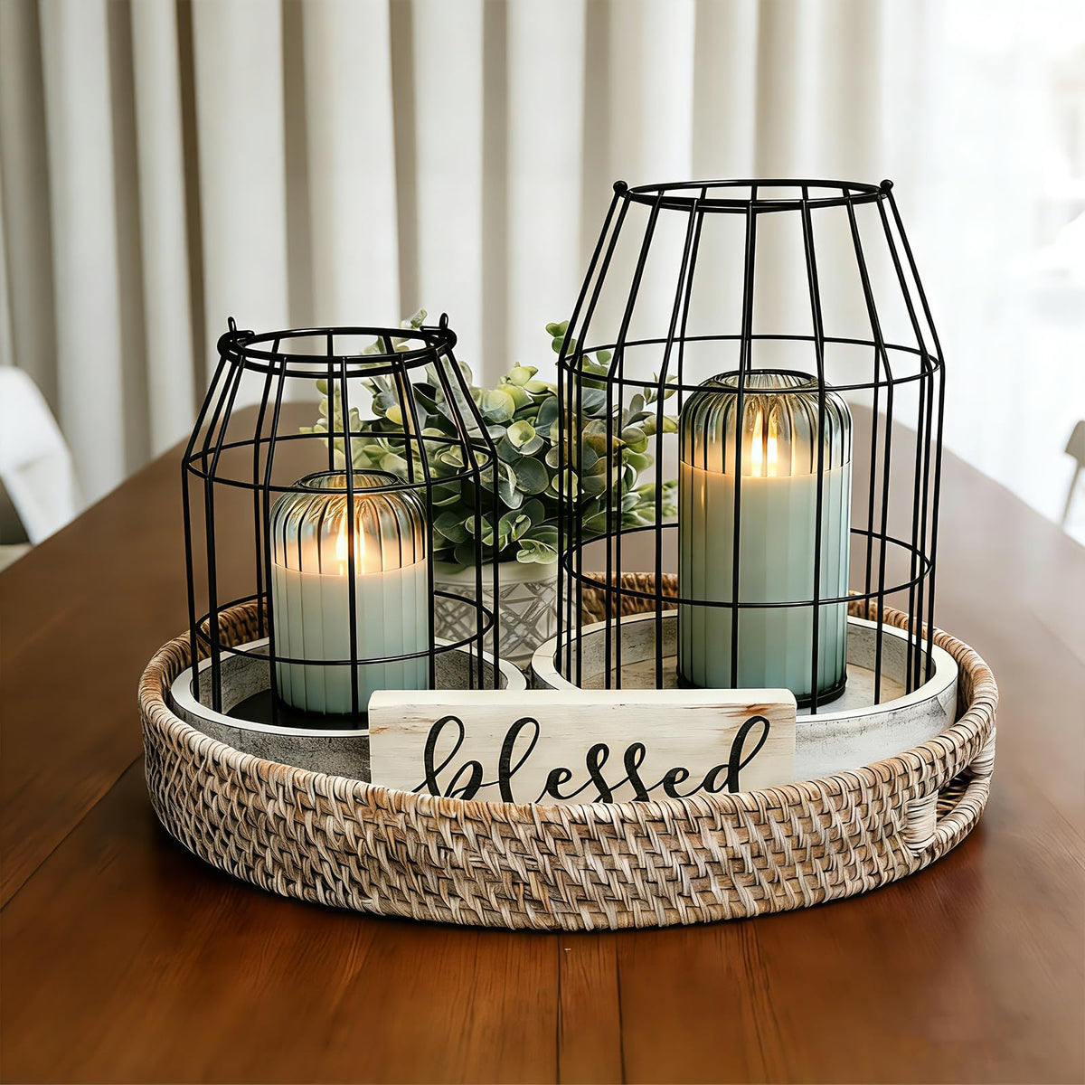 Remote control for Lezonic candles showing easy adjustment of brightness and timer