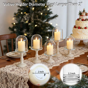 Lezonic flameless votive candle with 3D flickering flame for lifelike glow.