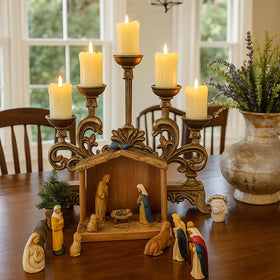 Lezonic votive candle with dripping wax edge for realistic wax look.