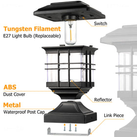 Easy, wiring-free installation on fences or railings.
