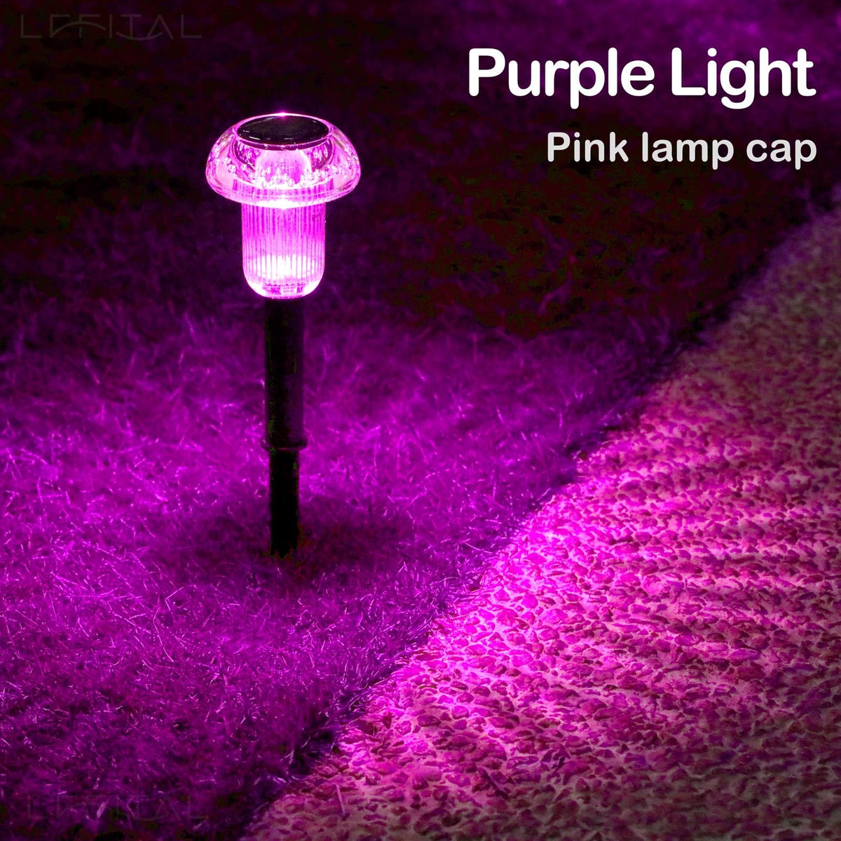 Lffital yard landscape lighting adds gentle pink-purple ambiance