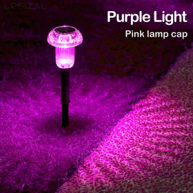 Lffital yard landscape lighting adds gentle pink-purple ambiance