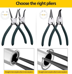 LFSEMINI 7-inch 90-degree external snap ring plier ideal for angles