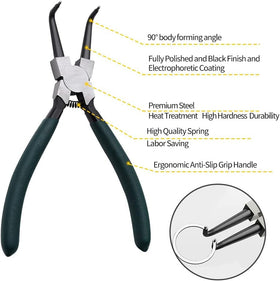 LFSEMINI 7-inch straight external snap ring plier for reliable external rings