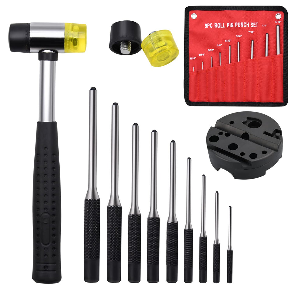 LFSEMINI pin punch set with knurled handles for precise alignment