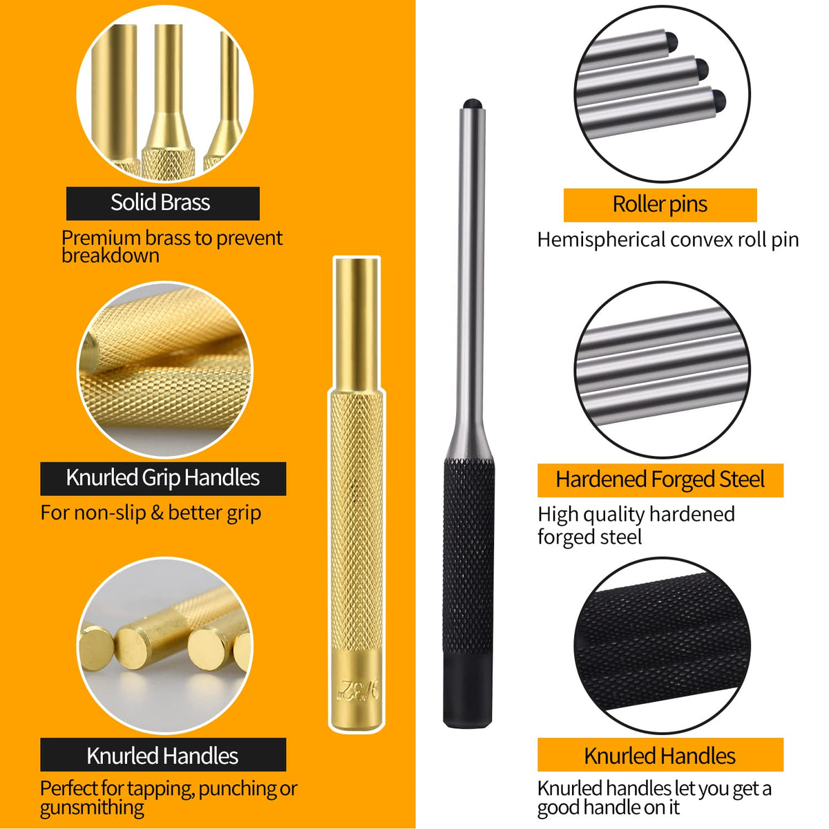 LFSEMINI hammer with rubber heads for surface-safe strikes