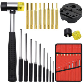 LFSEMINI steel pin punches arranged for precise metal work