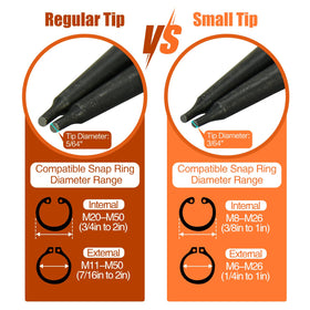 LFSEMINI straight external snap ring pliers for secure external circlips.
