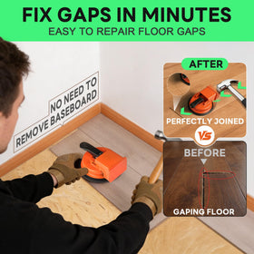 LFZZHDQ Floor Gap Fixer Tool suction cup demonstrates strong hold on varied surfaces