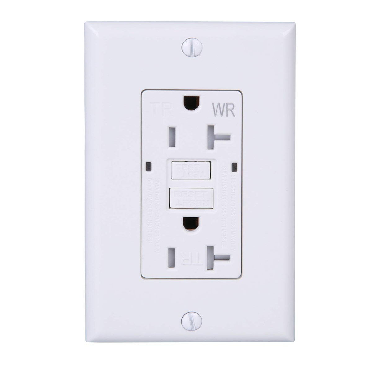 LGL GFCI outlet back wiring area for secure installation